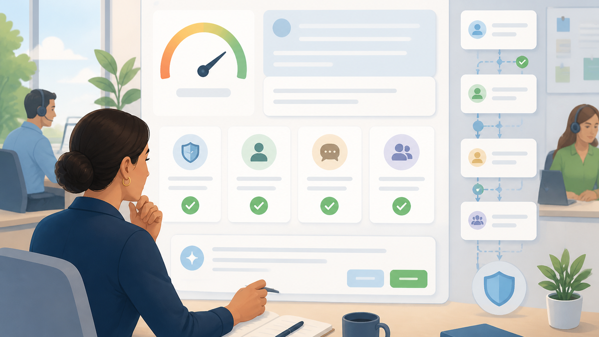 Conceptual review checkpoints for AI confidence scoring for support teams