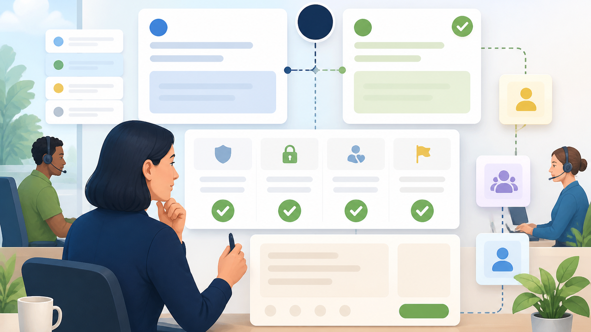 Conceptual review checkpoints for ReplyRabbit vs Front AI